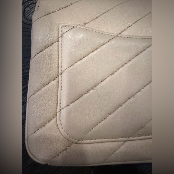 Chanel 2016 Coco Envelope Flap Bag Beige Chevron Quilted Leather Crossbody - Picture 10 of 16